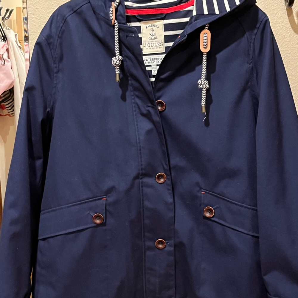 Joules Women’s Navy Blue Nautical Raincoat